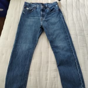 Levi's 501 jeans, size 31W 28L, medium blue, 100% cotton